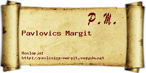 Pavlovics Margit névjegykártya